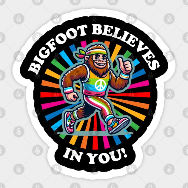 Bigfoot Believes in You! Squatchy Affirmations Sticker by Contentarama